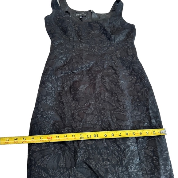 Jones New York Black Metallic Midi Dress Size 4 - Picture 10 of 17